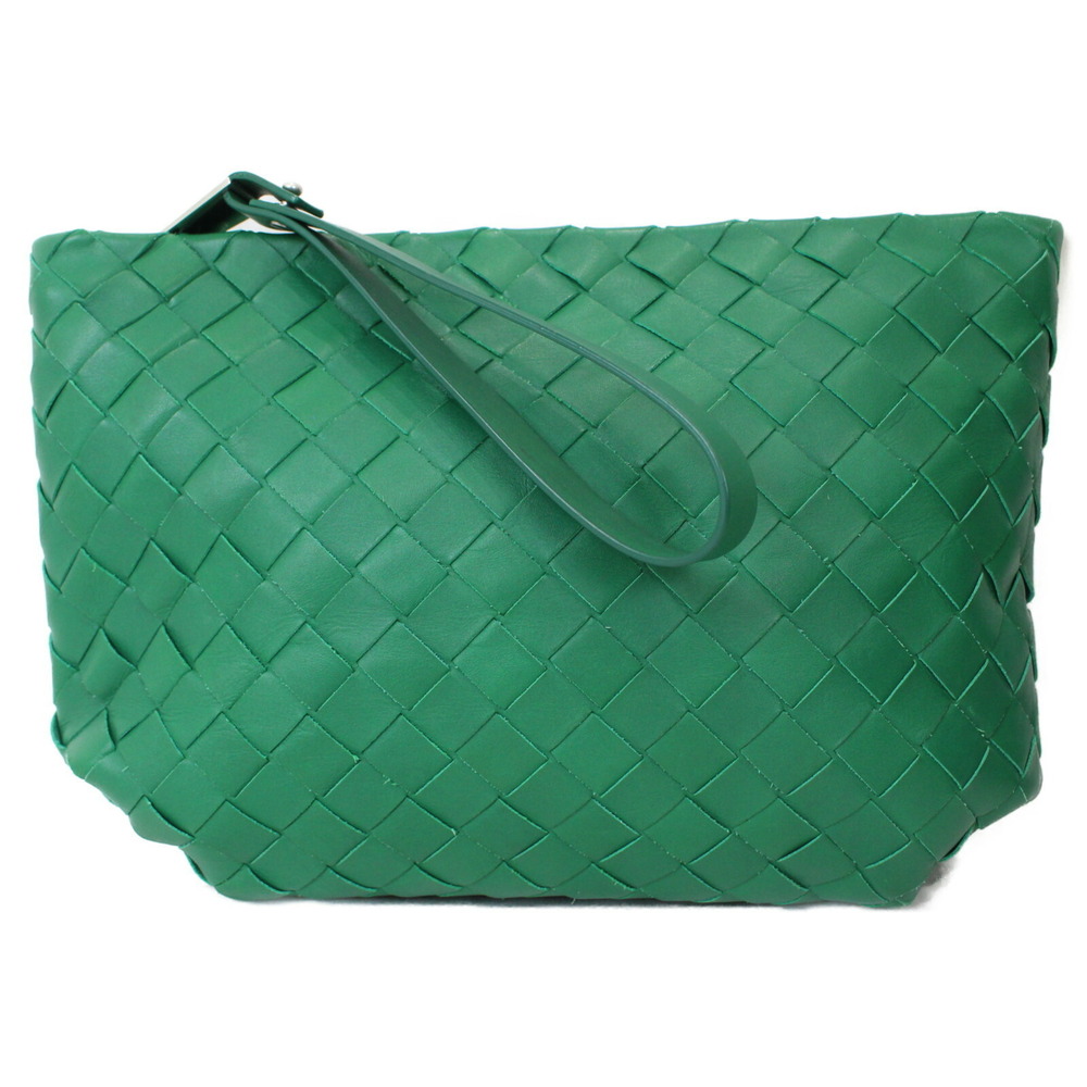 BOTTEGA VENETA Intrecciato Pouch Paraquito Bag leather clutch Shoulder everyday - Picture 1 of 7